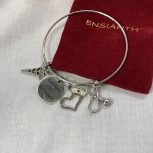 Nursing Bracelet Bangle with 4 Charms. New!